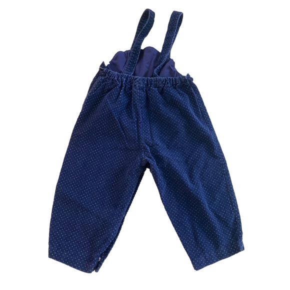 Vintage Baby Unbranded Overalls 18M Blue White - Picture 4 of 4